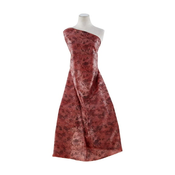 Zelouf High Multi Chiffon W/foil  , Sewing, DIY, Crafts Fabric by the Yard, 809 Cin/silver, 3 Yard