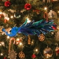 thumbnail image 3 of 19'' Peacock Christmas Ornaments Glittered Birds Clip-On Christmas Tree Decoration, 2 PCS, 3 of 8