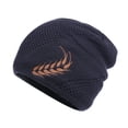 thumbnail image 2 of ruhuadgb Winter Hat Stretchy Thick All Match Yarn Embroidered Wheat Fleece Fleece Cap for Daily Life, 2 of 8