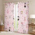 thumbnail image 2 of Feelyou Kawaii Angel Pig Black Out Curtains for Child, Cute Princess Curtains Pack of 2 (42x63 Each), Girly Pink Cartoon Animal Bedroom Curtains, Blackout Curtains Home Decor, 2 of 6