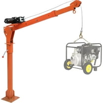 Telyswee 1100 lb Electric Pickup Truck Crane w/ Electric Winch 3500 lb 12V, Folding Truck-Mounted Crane, Steel Pickup Truck Jib Cranes Hoist 360° Swivel for Lifting Goods in Construction Factory