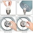 thumbnail image 4 of Haitral 4.3" 2-Lights Nightstand Lamp Sets with Metal Base, Blue, 2-Pieces, 4 of 6