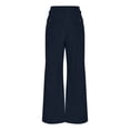 thumbnail image 6 of AKOEE Women's Wide Leg Corduroy Pants with Pockets High Waisted Straight Fit Work Dressy Casual Trousers (S, Blue), 6 of 6