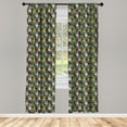 thumbnail image 3 of Ambesonne Plant Curtains, Exotic Nature Image, Pair of 28"x84", Multicolor, 3 of 5