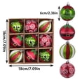 thumbnail image 2 of 2025 & CISIL 9 Christmas Balls Christmas Tree Decoration Ornaments For Christmas Tree Holiday Wreath Garland Decoration Ornaments, Red And Gold, 6cm, 2 of 2