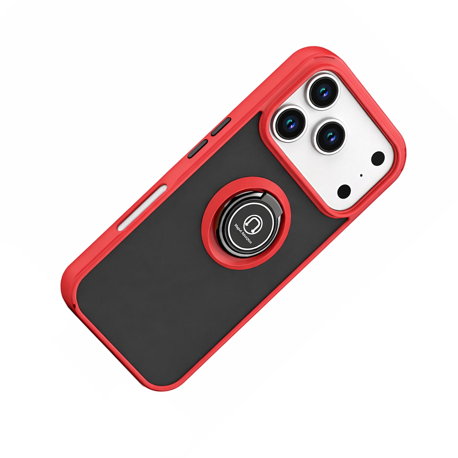 Vibrant Matte Ring Case for iPhone 17 Pro Max - Red