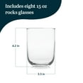 thumbnail image 3 of Libbey Polaris Rocks Glasses Set, Sophisticated Glassware Drinking Glasses Set of 8, Dishwasher Safe Glasses for Birthdays, Weddings, Anniversaries, 3 of 6