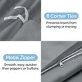 thumbnail image 5 of CGK Linens 3-Piece Premium Duvet Cover Set - Full Size Soft Comforter Cover With Zipper & Matching Pillowcases, Steel Blue, 5 of 7