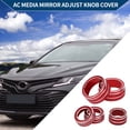 thumbnail image 3 of Unique Bargains AC Media Radio Tune Mirror Knob Cover Interior Trim for Toyota Camry 21-23 Aluminum Alloy Red 5 Pcs, 3 of 6