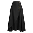 thumbnail image 5 of BUIGTTKLOP Midi Skirts for Women High Waisted Asymmetrical A-Line Ruffle High Low Casual Summer Skirts, 5 of 6