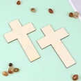 thumbnail image 3 of BEMS-36pcs 11CM x 7CM Cruz de madera en blanco Proyecto de artesanía de bricolaje de madera, 3 of 5