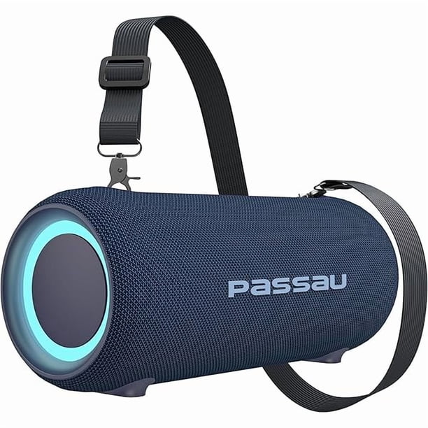 wonima11 Portable Bluetooth Speakers 40W Peak Loud Stereo Sound, Passive Radiators-Deep Bass, All Day Playtime, Adjustable Strap, BT5.3, IPX5 Wireless Speaker RGB Lights for Indoor Outdoor-Blue