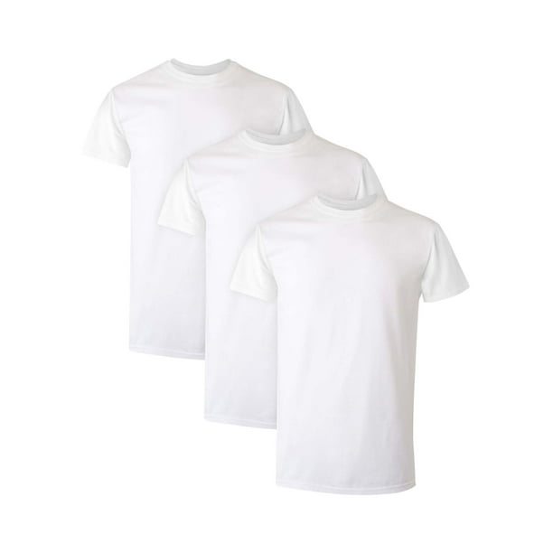 Hanes Men's Comfort Fit Ultra Soft Cotton White Crew T-Shirt ...