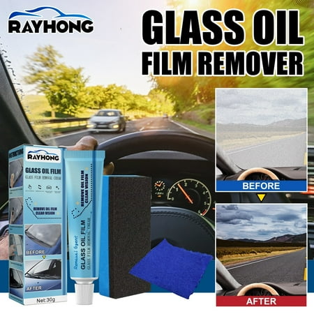 

amousa Glass Oil Film Remover Kit For Car Window Mirror Glass Mirror 30ml