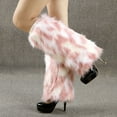 thumbnail image 2 of Women's Fluffy Leg Warmers Winter Fluffy Leg Warmers Soft Holiday Wear For Party Parade Pink 40CM, 2 of 5