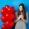 thumbnail image 3 of Biodegradable Balloons 100 pcs Red 10 Inch Heart Shaped, Thickened Extra Strong, 3 of 5