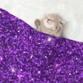 thumbnail image 2 of Yiaed Purple Glitter Print Dog Blankets-Cat Blanket Washable for Couch Protection,Puppy Blanket, Soft Plush Reversible Throw Furniture Protector-Small, 2 of 8