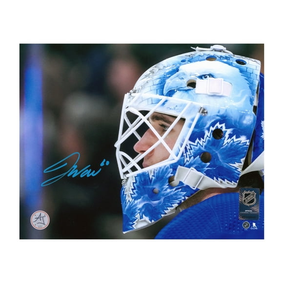 Joseph Woll Profil de Masque de Gardien des Maple Leafs de Toronto Signé Photo 8x10
