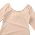thumbnail image 5 of Yruioon Girls Long Sleeve Ballet Dancer Leotards Dress Gymnastics Leotards Modest One Piece Bodysuit Apricot 8, 5 of 7