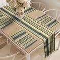 thumbnail image 2 of Ambesonne Geometric Table Runner & Placemats, Retro Vertical Lines, Placemat 4 pcs + Runner 14"x90", Dark Blue Grey Yellow, 2 of 2