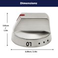 thumbnail image 3 of Dg64-00473A Pomos De Repuesto Para Estufa Samsung, Horno, Gama De Gas, Refuerzo De Metal, Duradero Y De Larga Duración, Para Samsung Nx58F5700Ws Nx58H5600Ss Nx58H5650Ws Nx58J7750Ss (Paquete De 5), 3 of 7
