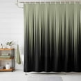 thumbnail image 2 of Shower Curtain Sage Green Black Lines Bathroom Curtains with Hooks, Waterproof Fabric Abstract Art Stripes Bath Shower Curtains Set for Bathroom Bathtubs Decor 36x72 Inch, 2 of 9