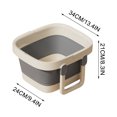 thumbnail image 3 of Portable Folding Foot Bath Massage Bucket with Exfoliating Blocks | Over Calf Soaking Basin for Home Travel | Foot Wash Tub, 3 of 5