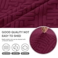 thumbnail image 6 of HUGNEO 1 Piece Stretch Sofa Cover, Jacquard Slipcover with Elastic Bottom, Washable & Pet Friendly Furniture Protector for Loveseat, Wine Red, 6 of 11