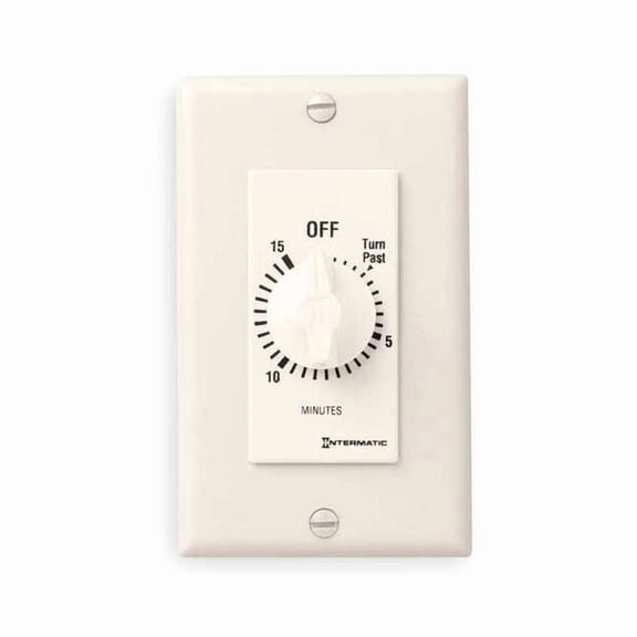 Intermatic Timer,Spring Wound,15 Min,DPST,Ivory FD415M