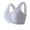 Gray, variant on Wancir Middle-aged And Elderly Suitable For Soft Breathable Large Elastic Front Buckle Bra Corrugated Lace Seamless Underwear