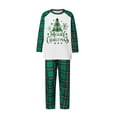 thumbnail image 3 of Spewahor (baby)Christmas Pajamas for Family Long Sleeve Tree Print Tops + Buffalo Plaid Pants Set Winter Sleepwear, 3 of 10