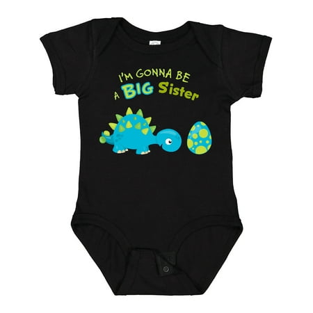 

Inktastic Happy Dinosaur Future Big Sister Gift Baby Girl Bodysuit