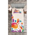 thumbnail image 3 of Ambesonne Colorful Quilted Bedspread Set 2 Pcs, Abstract Raindrops Splash, Twin Size, Multicolor, 3 of 3