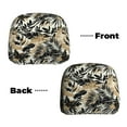 thumbnail image 4 of Goofa Black Palm Leaves Pattern 2 PCS Car Headrest Cover, Headrest Protector,Universal Interior Car Accessories, 4 of 6
