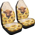thumbnail image 3 of POLERO Cow Sunflower Car Seat Covers for Men, 2 Pack Vehicle Seat Protector Car Covers Easy Install Waterproof Front Seat Cover, 3 of 9