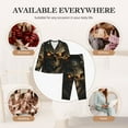 thumbnail image 6 of KLL Metal Evil Skull Print Women's Long Sleeve Pajamas with Pants Sleepwear Loungewear 2 Set-XX-Large, 6 of 7