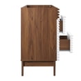 thumbnail image 3 of Modway Render 47" MDF and Particleboard Bathroom Vanity Cabinet in White/Walnut, 3 of 6