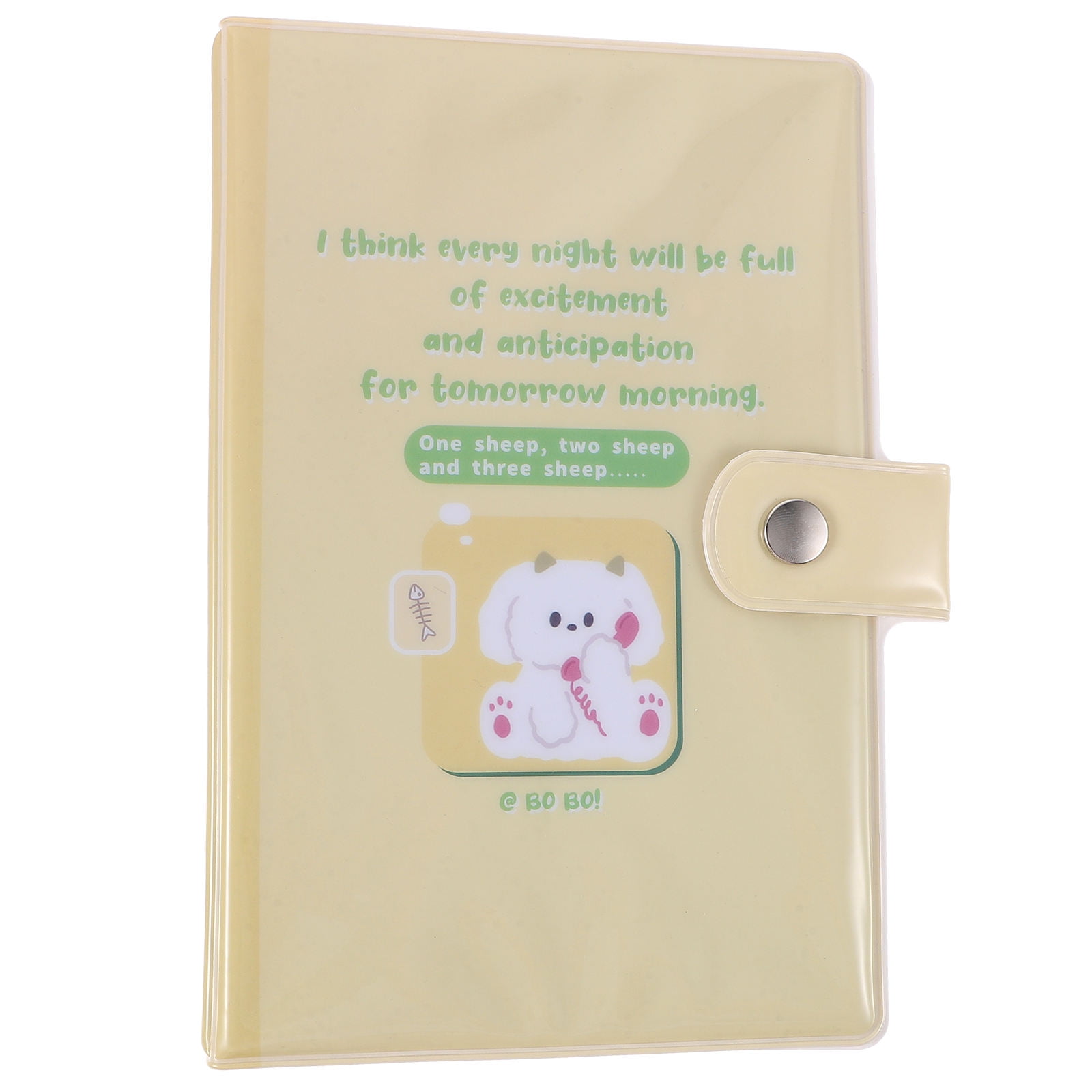 FESTFENDS Binder With Tabs Binder Cover Cream Yellow Plastic File Organization For Home 1Set