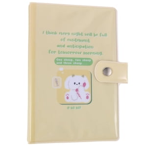 FESTFENDS Binder avec des onglets Binder Cover crème jaune en plastique Organisation de fichier pour la maison 1Set