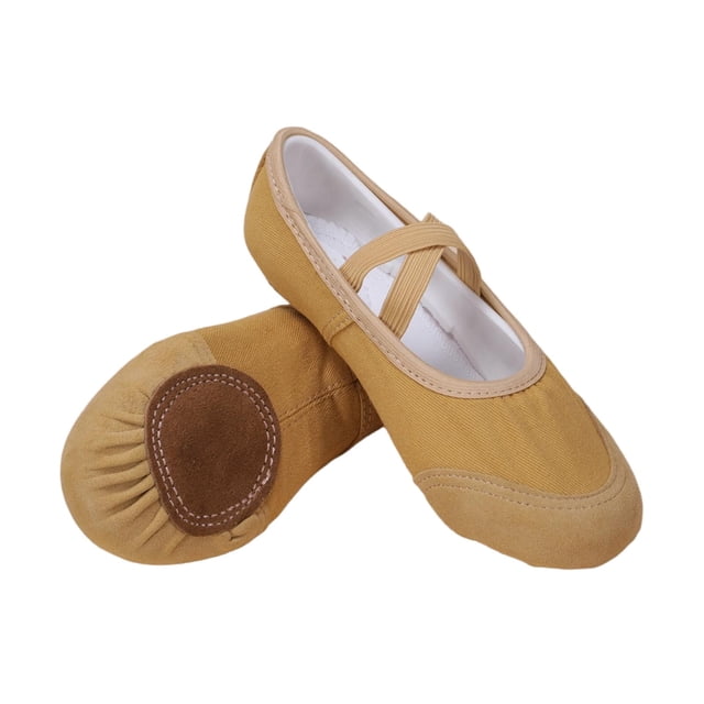 Children's Soft Soled Dance Shoes Solid Color Practice Shoes with Elastic Shoelaces