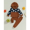 thumbnail image 2 of GXFC Kids Boy Halloween Outfits Clothes 6M 1T 2T 3T Children Boy Long Sleeve Dinosaur Print Hoodie+Pumpkin Elastic Long Pants 2Pcs Halloween-themed Clothing Costume for Toddler Baby Boy, 2 of 9