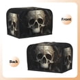 thumbnail image 2 of KLL Gold Pattern Skull Print 2 Slice Toaster Dust Covers Kitchen Small Appliance Cover with 2 Pockets,Can hold Jam Spreader Knife & Toaster Tongs (11.4 x 7.9 x 7.5), 2 of 6