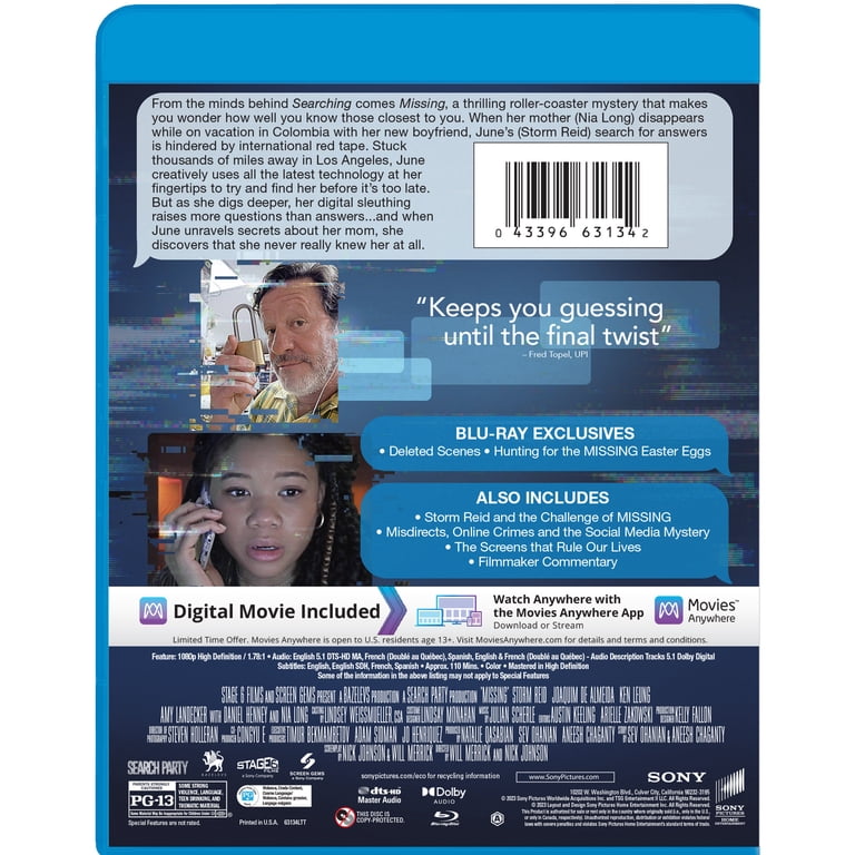 Missing - (Blu-ray + Digital) - Walmart.com