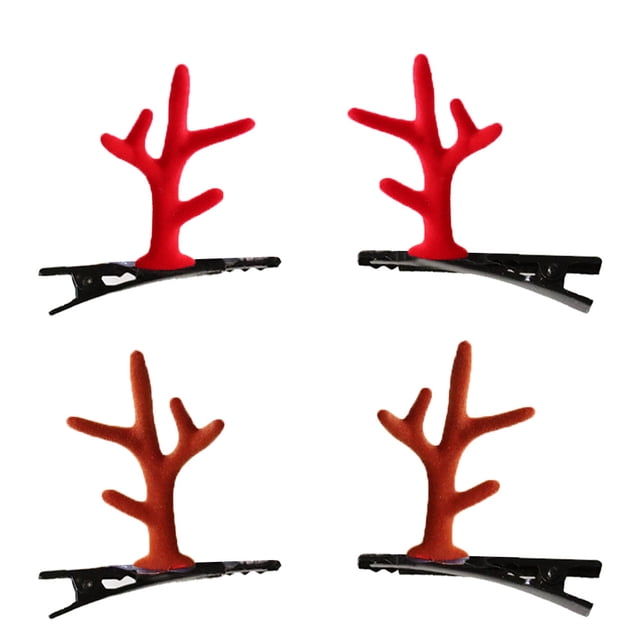 Pinzas para el pelo navideñas Accesorios para el pelo de asta Pinza para pico de pato de alce Nueva pinza para la cabeza