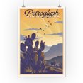 thumbnail image 2 of Petroglyph National Monument, New Mexico, Cactus and Desert Scene, Litho (12x18 Wall Art Poster, Room Decor), 2 of 3