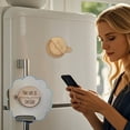 thumbnail image 3 of Qaailabf Wooden Kitchen Label Refrigerator Magnets - Clear Food Identification Stickers for Home and Commercial Kitchens - Durable, Easy to Apply and Remove, Stylish Modern Design for Organizing, 3 of 6