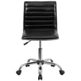 thumbnail image 5 of Pemberly Row Contemporary Ribbed Faux Leather Office Chair in Black, 5 of 6