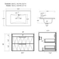 thumbnail image 3 of eclife Bathroom Vanity Drop in Sink Combo Wall Mounted Cabinet Vanity Set 30" - Blue, 3 of 4