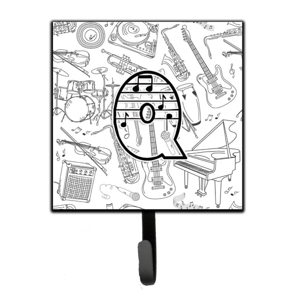 Letter Q Musical Note Letters Leash or Key Holder