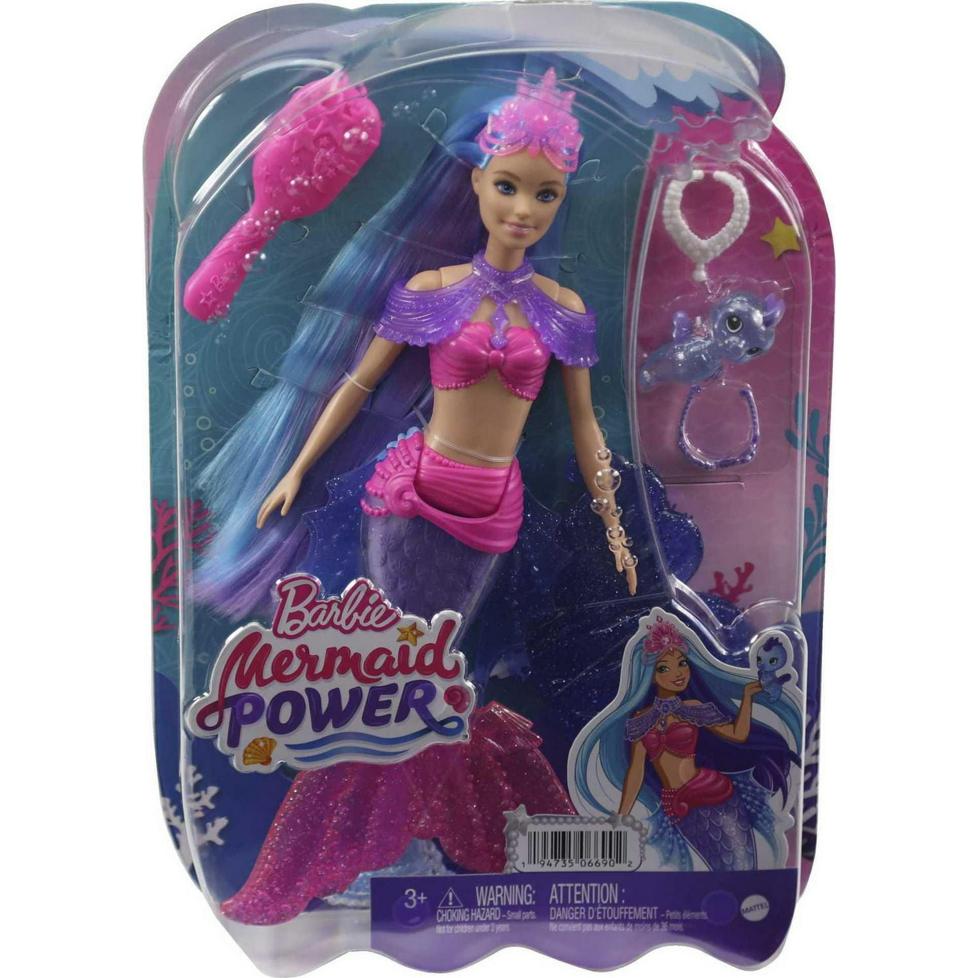 Barbie Mermaid Power Barbie “Malibu” Roberts Mermaid Doll, Pet